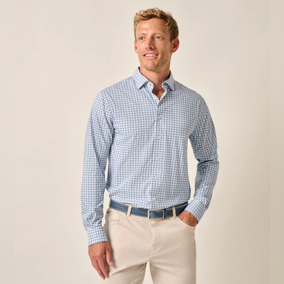Johnnie-O Hangin’ Out Performance Button Up Shirt Large - Picture 1 of 9